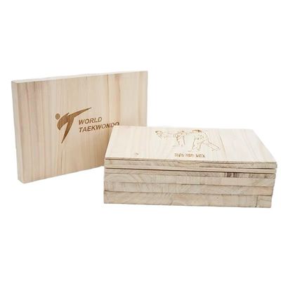 Tableau de rupture des arts martiaux de Paulownia 225x300mm pour la pratique du taekwondo Épaisseur 3-30MM