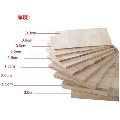 Couleur naturelle Paulownia Taekwondo planche de freinage pour équipement sportif