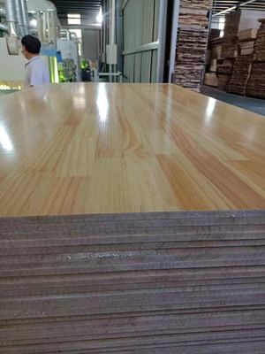 480-510 kg/m3 bois de pin 18 mm articulé à doigts radiate planches solides de pin pour meubles